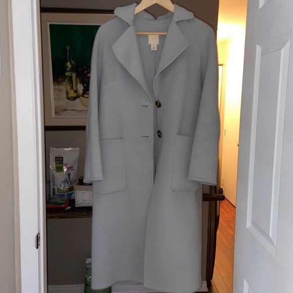H&M wool baby blue coat - Picture 1 of 5
